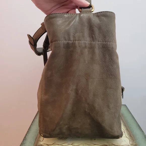 Jerome Dreyfuss Jacques Olive Green Leather Top Handle Adjustable Shoulder Strap - Picture 5 of 16